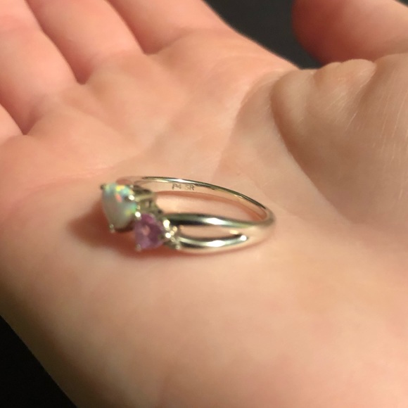 Beautiful October heart shaped birthstone ring. - Picture 8 of 8